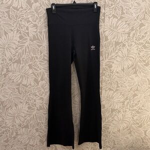 Adidas Black High-Waisted Flare Pants